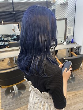 遊人 レン(REN) ブルーヘア/韓国風/青髪/梅田/茶屋町/ケアブリーチ/ハイトーン