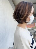 ［OCEAN　Hair&Life]白髪ぼかしハイライト/大人ボブパーマ