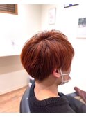 メンズマッシュ×レッドオレンジカラー
