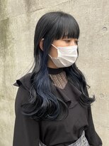 アクアオモテサンドウ(ACQUA omotesando)&nbsp;＊ブリーチなしブルーブラック×インナーカラーブルーネイビー