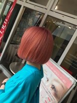 アース 大分セントポルタ店(HAIR&MAKE EARTH) 丸みボブ×オレンジカラー