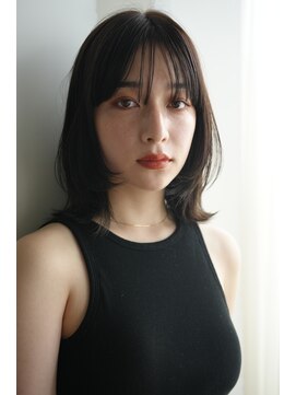 エインアンリー 明治神宮前(AIN.ANLY.) ★黒髪クラゲヘアーオリーブグレー小顔ココアベージュ韓国ヘア