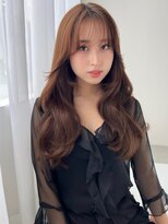 ソヨン 栄2号店(SOYON)&nbsp;黒髪/グレーベージュ/レイヤーロング/前髪パーマ/髪質改善