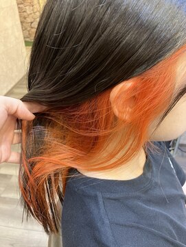 モニカ 横須賀中央店(Monica) インナーカラー/オレンジ/ハイトーンカラー