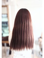 美髪髪質改善酸熱ダブル+ホリスティックカラー+カット