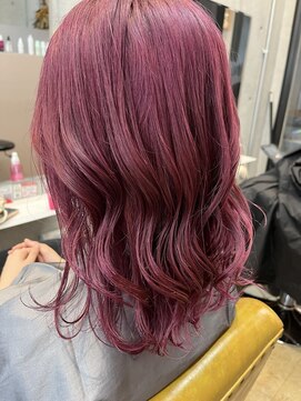 ココ 西葛西南口店(COコ) チェリーピンク 西葛西ブリーチカラー