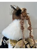 【成人式ヘアアレンジ　ツイン】