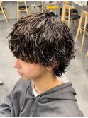 渋谷波巻きスパイラルパーマシャドウパーマボブウルフカット