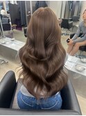 韓国 くびれロング レイヤー ワンホンヘア 小顔前髪