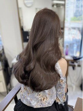 ハピネス 梅田茶屋町店(HAPPINESS) 韓国風/レイヤーカット/顔周り/顔まわり/髪質改善/ベージュ