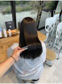 美髪シアーカラー髪質改善レイヤーカット切りっぱなしボブ