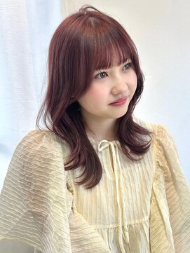 アンニュ(annuy) 【annuy_shiori】ピンクカラー×レイヤーカット