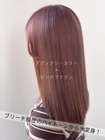 サラジュ 仁川店(SARAJU)&nbsp;【ブリーチ特化】今田担当 ブリーチ履歴髪×ピンクブラウン
