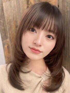 ピース トウキョウ(PEACE TOKYO) 韓国ヘア/韓国レイヤー/グレージュ/前髪カット/20代30代40代50代