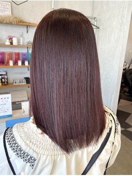 シェル 津山の手店(shel) 10代20代30代髪質改善ピンクブラウン透明感カラー