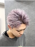 ホワイトパープル/ペールパープル/フェザーショート