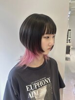 ネオリーブウリ 二子玉川店(Neolive uri)&nbsp;ミディアムヘア暗めカラーデザインカラーフェイスフレーミング