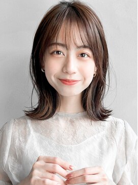 リヤン 表参道(lyann) くせ毛風カール美髪小顔カットモテ髪イメチェン斜めバング