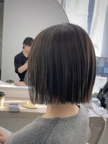 ティエル 町田店(tiel) 【町田】丸くないタッセルボブ×グレージュ