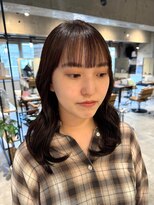 ラボヌールヘアーパルフェ 大宮西口店(La Bonheur hair parfait)&nbsp;ミディアムレイヤー/くびれ巻き/シースルーバング/ベージュ