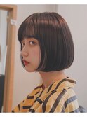 暗髪　ショートボブ