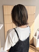 ユウヘアー 千代田橋店(U Hair) 地毛ハイライト×レイヤーボブ