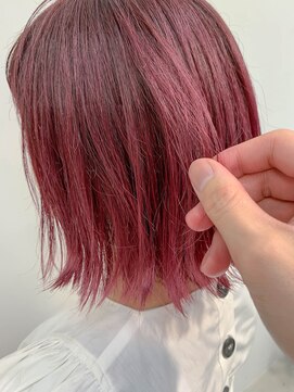 テトヘアー(teto hair) bob（ピンクパープル、チェリーレッド、デザインカラー）