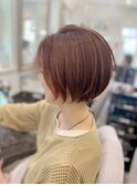 オレンジカラーすっきりショート