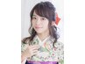 【卒業式】袴着付け＋ヘアセット⇒￥14300（早朝予約電話受付のみ）