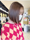 フェイスフレーミングハイライト☆前下がりボブ インナーカラー
