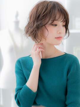 カバーヘア 上尾西口店(COVER HAIR) ツートンカラー韓国風ゆるふわボブウルフTb6上尾20代30代40代!