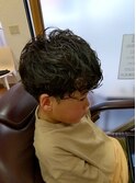 ツイストスパイラルパーマ×マッシュコンマヘアキッズヘア