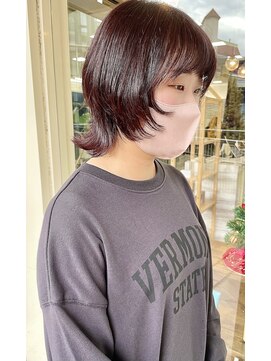 デコル(DecoL.) ショートウルフ×ピンクカラー(大分/わさだ) ［DecoL.伊東］