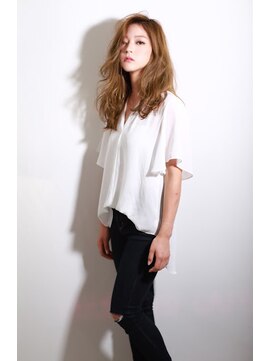 アディクト イースト 東陽町東口(addict EAST) ブリーチなしミルクティー＿韓国風カール＿セミロング［東陽町］