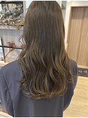 【オリーブベージュ】紫外線が強くても潤いのあるヘア
