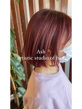 アッシュ アーティスティック スタジオ オブ ヘア(Ash artistic studio of hair) ボルドー×ボブ