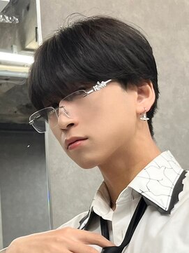 エルマーク 枚方(L-MARK) 黒髪マッシュナチュラルマッシュメンズヘア韓国ツーブロック