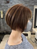 ヘアーアンドビューティーガーデン(HAIR AND BEAUTY GARDEN)&nbsp;大人ショートボブ切りっぱなしボブミルクティーベージュカラー