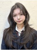 韓国風/レイヤー/小顔/前髪カット/髪質改善/グレージュ/透明感
