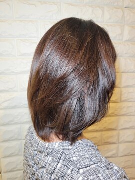 松本平太郎美容室 国立店 30代40代50代60代×ミディアムレイヤー×縮毛矯正