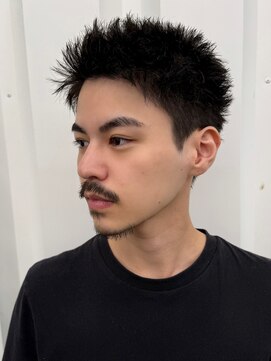 ココ 本八幡(KOKO) □ブルーブラックフェザーパーマサーフカールスパイキーショート