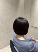 ミニボブ×暗髪カラー