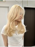 レイヤー/レイヤーカット/ブロンド/ケアブリーチ/ハイトーン