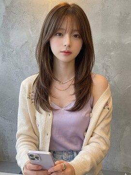 ソレ 森田店(SOLE.) 顔まわりカット/レイヤーカット/透明感ブラウンベージュ