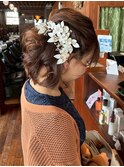 ヘアセット/ハーフアップ/パーティアレンジ/結婚式