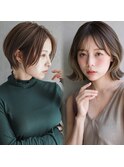 大人可愛い30代40代50代小顔◎マッシュショートボブウルフカット