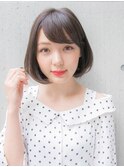 流しバング 似合わせボブ アッシュブラウン ☆