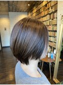 ≪パープルブラウン × ひし形シルエット≫エアリーショート ☆