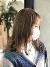 バーバーアンドビューティー マル(Barber and Beauty MARU) 切りっぱなしセミディ