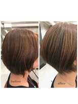 ジーナハーバー(JEANA HARBOR)&nbsp;白髪ぼかしカット☆大人ショートボブ☆